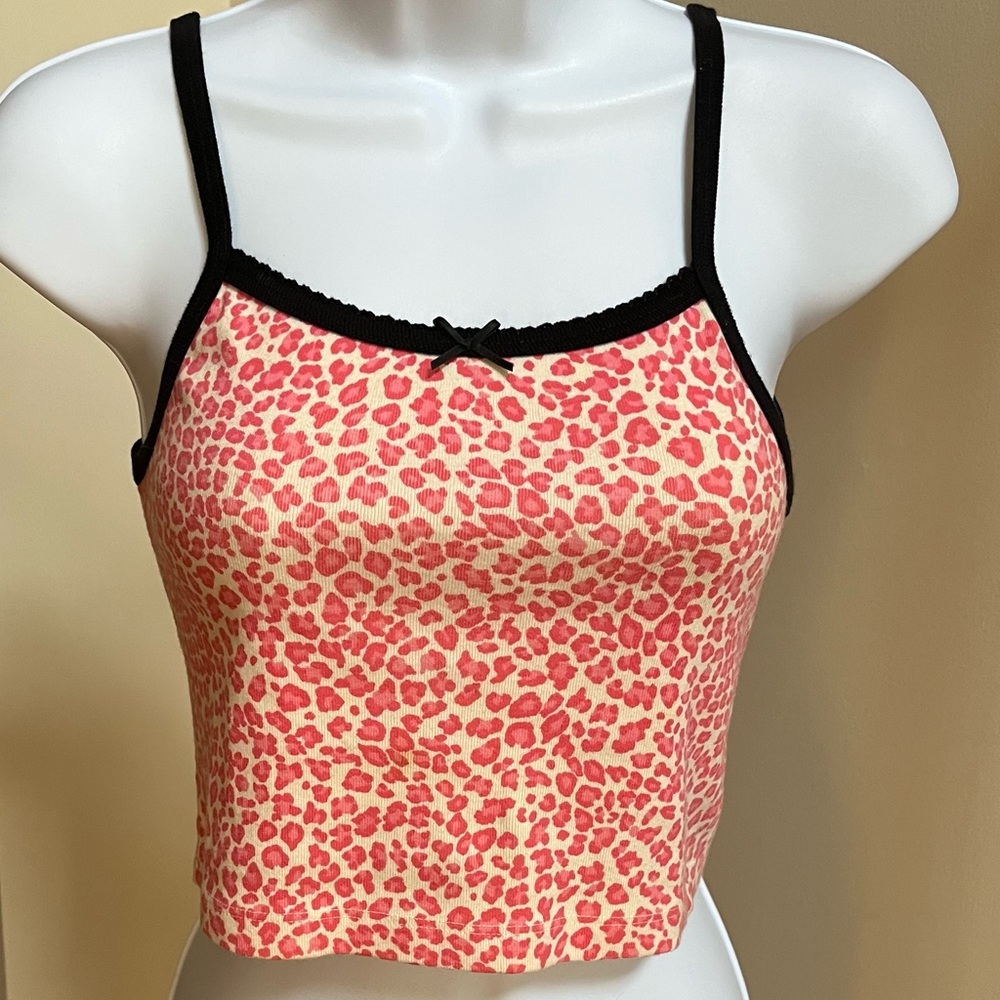 Brandy Melville / John Galt - pink, leopard, animal print tank top